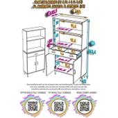 Modilayn VİO Fırın Dolabı (95x163,4x32.5 cm) Çekmeceli Kapaklı Mini/Midi Mikrodalga Mutfak Dolabı thumbnail 5
