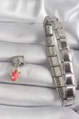 316L Çelik Gümüş Renk Sallantı Ejder Meyvesi Model Nomination Charm - 2