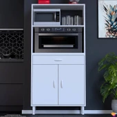 Modilayn VİO Fırın Dolabı (80x163,4x32.5 cm) Çekmeceli Kapaklı Mini/Midi Mikrodalga Mutfak Dolabı - 1