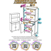 Modilayn VİO Fırın Dolabı (70x163,4x32.5 cm) Çekmeceli Kapaklı Mini/Midi Mikrodalga Mutfak Dolabı thumbnail 5