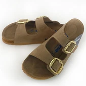 Birkenstock Arizona Gold Tokalı Yumuşak Kemer Vizon Kadın Terlik - 4