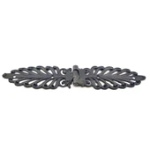 Antika Tarz Dekoratif Pirinç Yaprak Desenli Menteşe - 55x265 Mm, Oksit - 1