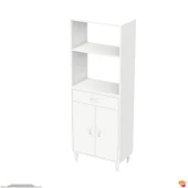 Modilayn VİO Fırın Dolabı (55x163,4x32.5 cm) Çekmeceli Kapaklı Mini/Midi Mikrodalga Mutfak Dolabı - 9