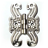 Dekoratif, Sac Kelebek Menteşe - Büyük, Nikel, 1 Adet - 1