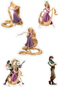 Rapunzel Yenilebilir Cupcake ve Pasta Resim Baskı - 1