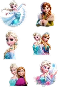 Frozen Yenilebilir Cupcake ve Pasta Resim Baskı - 1