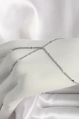 Pirinç Gümüş Renk Pul Detaylı Kadın Şahmeran - 1