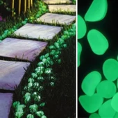 BUFFER® Gece Karanlıkta Işık Vererek Parlayan Dekoratif Çakıl Taşları thumbnail 2