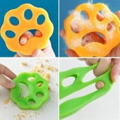 BUFFER® 2 Adet Evcil Hayvanlar ve Çamaşır Makinesi İçin Pati Şekilli Renkli Tüy Temizleme Aparatı - 3