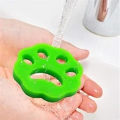 BUFFER® 2 Adet Evcil Hayvanlar ve Çamaşır Makinesi İçin Pati Şekilli Renkli Tüy Temizleme Aparatı - 4