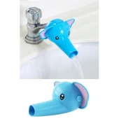 BUFFER® Çocuklar İçin Eğitici ve Güvenli Musluk Uzatıcı Genişletici Başlık Aparatı Fil Figürlü thumbnail 7