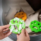 BUFFER® 2 Adet Evcil Hayvanlar ve Çamaşır Makinesi İçin Pati Şekilli Renkli Tüy Temizleme Aparatı - 2