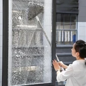 BUFFER® Teleskopik Saplı 150 cm Üçgen Mop Cam Duvar Tavan Fayans Parke Temizleyici Mop - 4