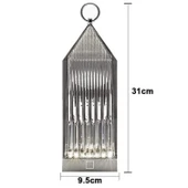 BUFFER® Fener Model USB Şarjlı Dokunmatik 3 Farklı Işık Modlu Masa Üstü Kristal Akrilik Lamba Led - 3