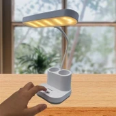 BUFFER® Kalemlikli USBli Dokunmatik 3 Kademeli 360 Derece Özel Göz Korumalı led Lityum Masa Lambası - 3