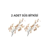 BUFFER® 100 cm Dekoratif Dallı Sedef Ağacı Çiçeği Yapay Sahte Süs Bitkisi - 8