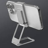 BUFFER®  360 derece Dönen Tüm Telefon Tipleri İle Uyumlu Metal Telefon Standı Braket - 2