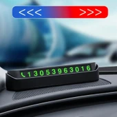 BUFFER® Pratik Fosforlu Telefon Numarası Yamzak İçin Araç İçi Oto Numaratör Numaralık - 5