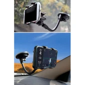 BUFFER® Akrobat Cama Sabitlenen Güçlü Vakumlu 360 Derece Dönen Tüm Modellere Uyan Oto Telefon Tutucu - 7