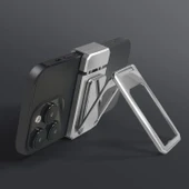 BUFFER®  360 derece Dönen Tüm Telefon Tipleri İle Uyumlu Metal Telefon Standı Braket - 5