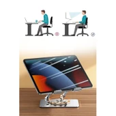 BUFFER® 360 Derece Dönebilen Yükseltilmiş Masaüstü Ayarlanabilir  Metal Tablet Standı - 8