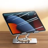 BUFFER® 360 Derece Dönebilen Yükseltilmiş Masaüstü Ayarlanabilir  Metal Tablet Standı - 3