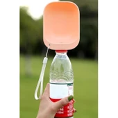 BUFFER® Evcil Hayvan Plastik Yıkanabilir Taşınabilir Su Şişesi Bağlantılı Su Kabı - 8