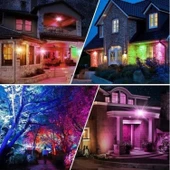 BUFFER® Kumandalı Led Işık Dış Cephe AydınlatmasıÇok Renkli RGBLed Panel Işık PartiLed Aydınlatma - 2