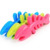 BUFFER® Balık Kemiği İskelet Şekilli Renkli Plastik Kedi Oyuncağı - 3