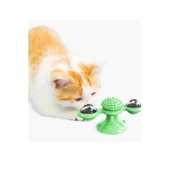 BUFFER® Pet Malzemeleri Vantuzlu Fırıldak Toplu Dönen Şeffaf Depo Tasarım İnteraktif Kedi Oyuncağı - 8