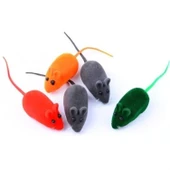 BUFFER® 2li Evcil Hayvan Eğitim Sevimli Elastik Kedi Fare Yakalama İnteraktif Sesli Eğitim Oyuncağı - 4