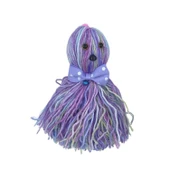 BUFFER® Ahtapot Şekilli Zilli Ve İpli Rengarenk Püsküllü Sevimli KediOyuncağı - 7