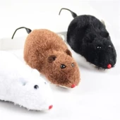 BUFFER® Kurmalı Kedi Eğitim Oyuncağı Tüylü Peluş Fare Yakalama İnteraktif Sevimli Eğlenceli Oyuncak - 6