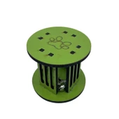 BUFFER®  Mini Silindir Eğlenceli Renkli Sağlam Küçük Pati İzi Şekilli Kedi Oyuncağı - 7