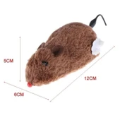 BUFFER® Kurmalı Kedi Eğitim Oyuncağı Tüylü Peluş Fare Yakalama İnteraktif Sevimli Eğlenceli Oyuncak - 3