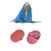 BUFFER® Ergonomik Masajlı Evcil Hayvan Kedi Köpek Yıkama Fırçası Aparatı - 4