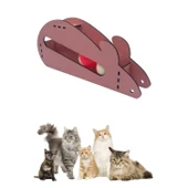 BUFFER®  Fare Kedi Oyunu Ahşap 2 Toplu Kedi Oyuncağı Tahta Kedi Oyunu Tahta Fare Ve Toplu Oyuncak - 5