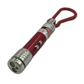 BUFFER®  3 Fonksiyonlu Kırmızı Beyaz Işıklı Led Lazer Kedi Köpek Oyuncak Anahtarlık - 2