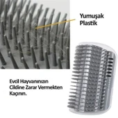 BUFFER®  Pratik Kedi Tüyü Kaşıma Ve Tarama Aparatı Duvara Monte Kaşıma Aleti - 3
