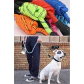 BUFFER® Reflektörlü Fosforlu Köpek Gezdirme Halatı Tasma Kayışı Metal Kancalı 130 cm - 8