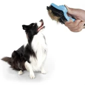 BUFFER® Evcil Hayvan Kedi Köpek Tüy Toplayıcı Otomatik Tuşlu Pet Tarak - 6