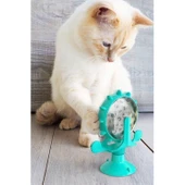 Buffer® Vantuzlu Zilli İnteraktif Dönebilen Mama Kaplı Renkli Eğlenceli Eğitici Kedi Oyuncağı - 8