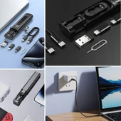 BUFFER® Cep Tipi 60W Bas Aç Type-C,İphone Şarj,Micro USB Hızlı Şarj Data Kablo Seti - 2