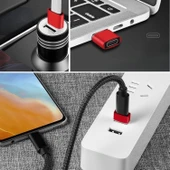 BUFFER® USB'den TYPE-C 'ye Dönüştürücü Adaptör Veri Aktarımı Sağlayıcı Şarj Data Çevirici - 3
