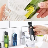 BUFFER®  3 Fonksiyonlu Pratik Şişe Temizleme Fırçası Mutfak Banyo Araç İçin Çok Amaçlı Fırça - 2