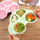 BUFFER® Bebekler İçin Araba Şeklinde Sevimli Mama Tabağı Çocuk Tabldot - 5