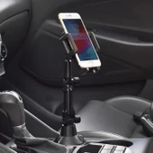 BUFFER® Teleskopik Araç Bardak Yerine Giren Telefon Tutucu - 3