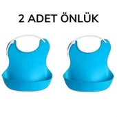 BUFFER® Çocuk Bebek Mama Önlüğü Dökülme Engelleyici Bükülebilir Mavi - 8