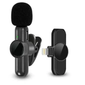 BUFFER® Type C Uyumlu İphone Dönüştürücülü Kablosuz Yaka Mikrofonu Android ve İphone Uyumlu Mini Mikrofon - 3