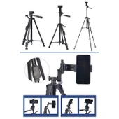 BUFFER® Telefon ve Fotoğraf Makinası Takılabilen Bluetooth Kumandalı 146 cm Tripod - 7